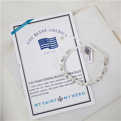 250 Years Strong Blessing Bracelet- White