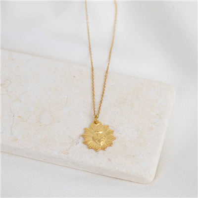 Sacred Heart Petite Gold Necklace