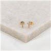 Gold Cross Earrings CZ