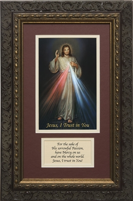 Divine Mercy Framed image 12X18