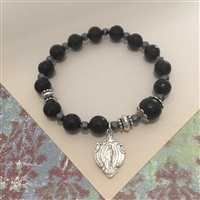 Black Onyx Rosary Bracelet