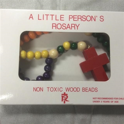 Kiddie Large Bead Wood Rosary