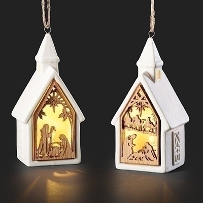 Lighted Church Ornament