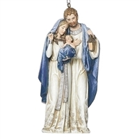Blue Holy Family Ornament