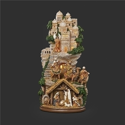 Stairs to Nativity Scene