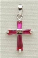 July Birthstone Cross