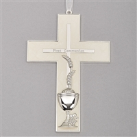 First Communion 7" Pearl Cross
