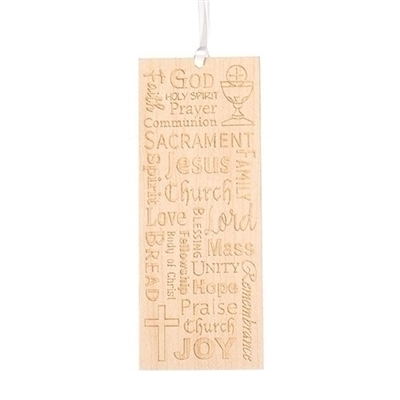 First Communion Wood Bookmark