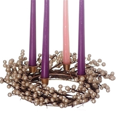 Gold Berry Advent Wreath