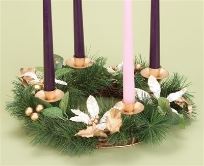 Advent Wreath 14 Inches with Greens