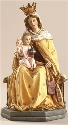 Our Lady of Mount Carmel with Baby Jesus 8"