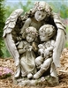 Guardian Angel with Children Garden Statue