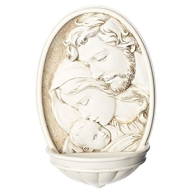 Holy Family Holy Water Font 8"
