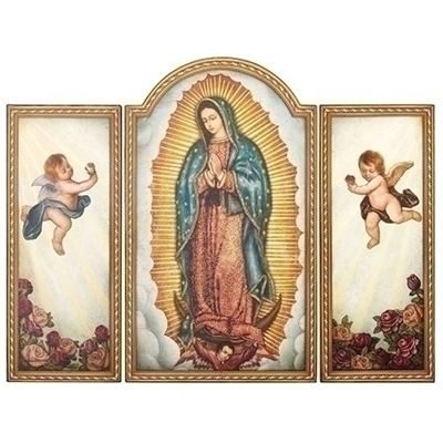 Our Lady of Guadalupe Wall Triptych Panel