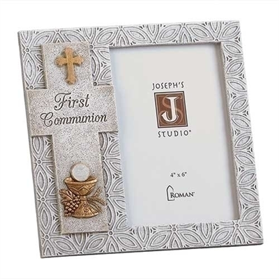 First Communion Grey Frame