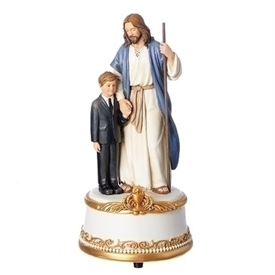 First Communion Musical Figure Jesus with Boy