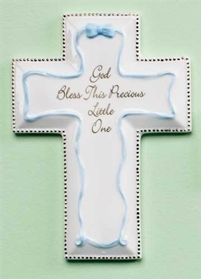 Boy's Cross- God Bless this Precious Little One