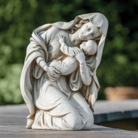 Kneeing Madonna and Child 13.5"