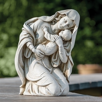 Kneeing Madonna and Child 13.5"