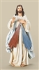 Divine Mercy colored 8" Statue