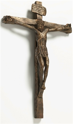 Realistic Crucifix Bronze Color 20"