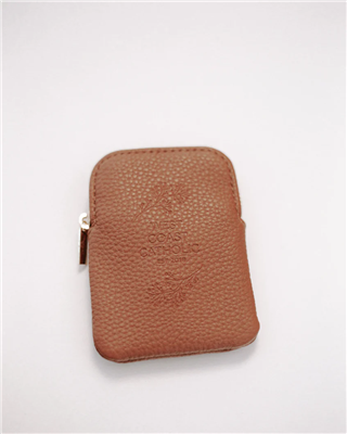 Terra Cotta Leather Rosary Pouch