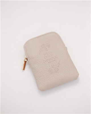 Taupe Leather Rosary Pouch