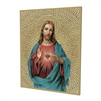 8" x 10" Gold Foil Mosaic Plaque of the Sacred Heart of Jesus