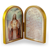 Sacred Heart of Jesus Wood Diptych