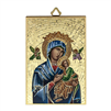 4" x 6" Gold Foil Our Lady of Perpetual Mosaic Plaque