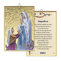 4" x 6" GOLD FOIL OUR LADY OF LOURDES
