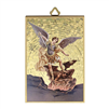 4" x 6" Gold Foil Saint Michael Mosaic Plaque