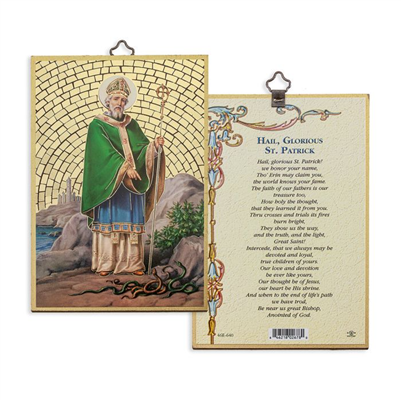 4" x 6" Gold Foil St Patrick Mosaic Plaque