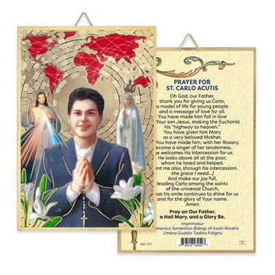 St. Carlo Acutis Mosaic Plaque