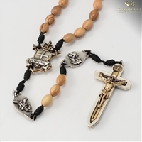 Paracord Olive Wood Warrior Rosary