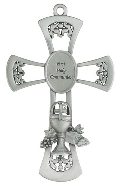 6" Pewter First Communion Cross