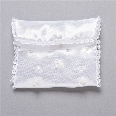 First Communion Beaded Rosary Pouch