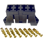 PI-0910C  ATC/ATO Fuse Block 4 Blade with Brass Terminals 50 Amp