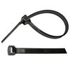 PI-7108A 50 pieces 18 Inch Black Heavy Duty Nylon Tie Wrap  120 lb Tensile Strength