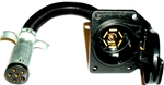po-12-725-ep 6Way Rd Plug to 7Way RV Socket Harness Adapter Retail Bag