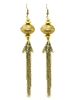 Bohemian Gold Dangle Earrings, Vintage Looking Earrings, Handmade Earrings, Dangle Gold Earrings, Bohemian Style Earrings