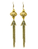 Bohemian Gold Dangle Earrings, Vintage Looking Earrings, Handmade Earrings, Dangle Gold Earrings, Bohemian Style Earrings