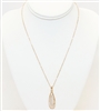 Rose Gold Classic Design Necklace, Tear Drop Design Charm With Necklace, Rose Gold Necklace With Rhinestones