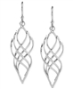 Swirled Drop Earrings in Silver Plated Metal, Silver Swirled Earrings, Fashion Earrings, Silver Plated Swirled Earrings