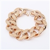 Lightweight Gold Color Chain Bracelet, Fashion Gold Chain Bracelet, Gold Chain Link Bracelet, Gold Bracelet With Design