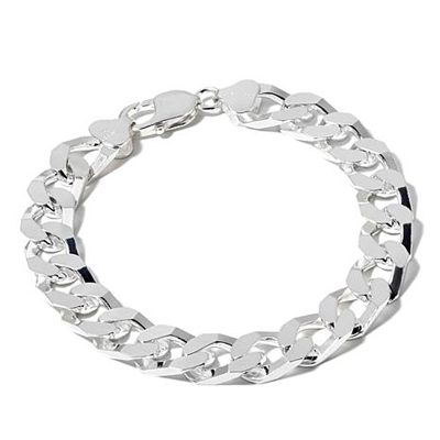 Thick Silver Coated Chain Link Bracelet, Silver Link Bracelet, Fashion Link Bracelet, Thick Silver Link Bracelet