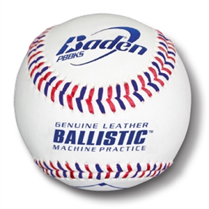 Baden Ballistic Leather Pitching Machine Balls - Dozen