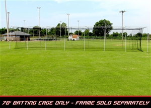 Cimarron 70' L x 14' W x 12' H #24 Twisted Poly Batting Cage Net