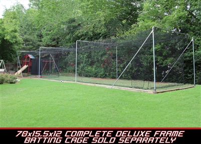 Cimarron 70x15.5x12 Deluxe Complete Commercial Batting Cage Frame