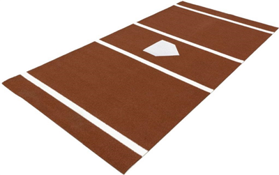 SporTurf 7' x 12' Home Plate / Batter's Box Baseball Stance Mat Clay